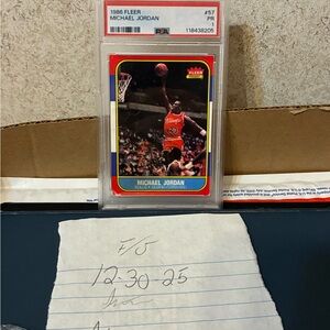 1986 Fleer Michael Jordan Basketball Card